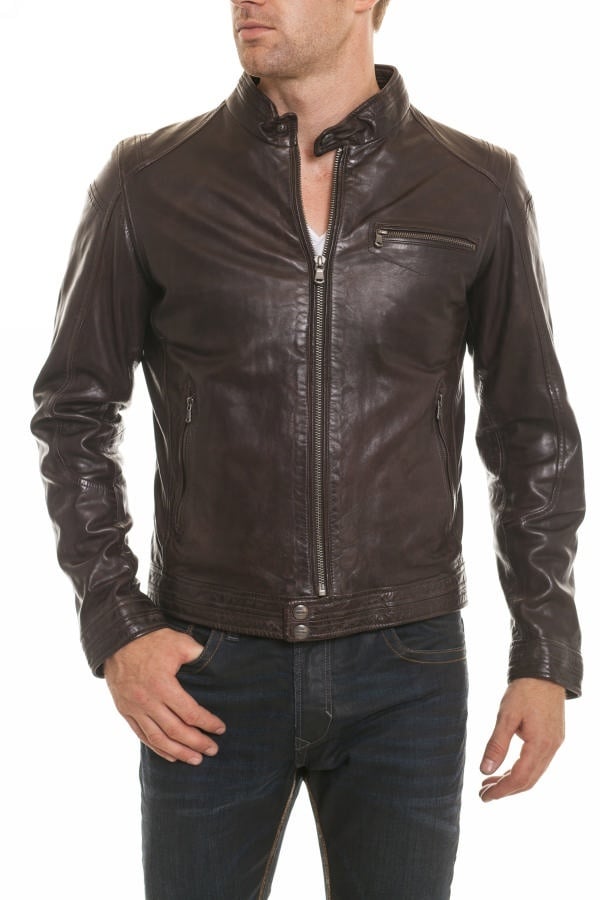 Daytona Leather Jacket for Men Reddish Brown - Image n°1