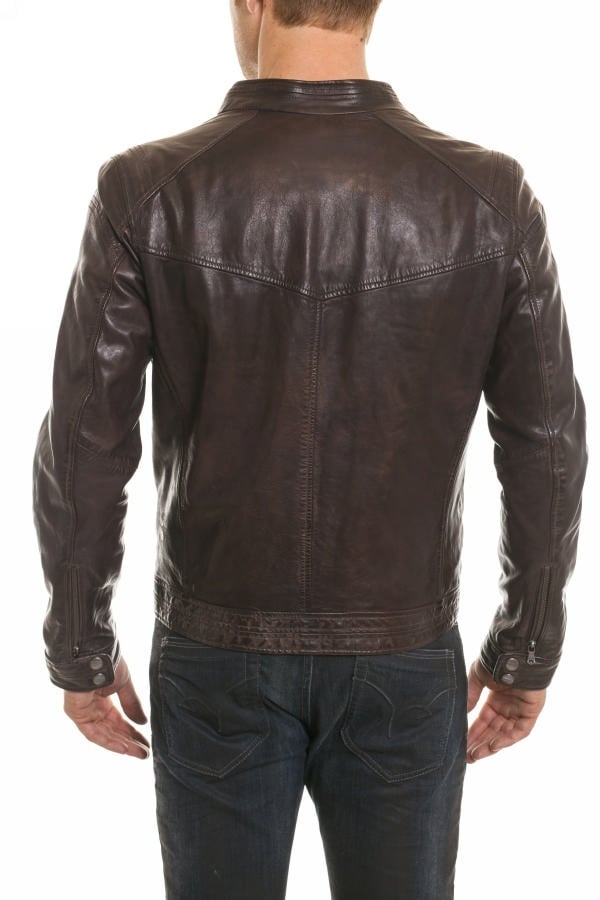 Daytona Leather Jacket for Men Reddish Brown - Image n°5