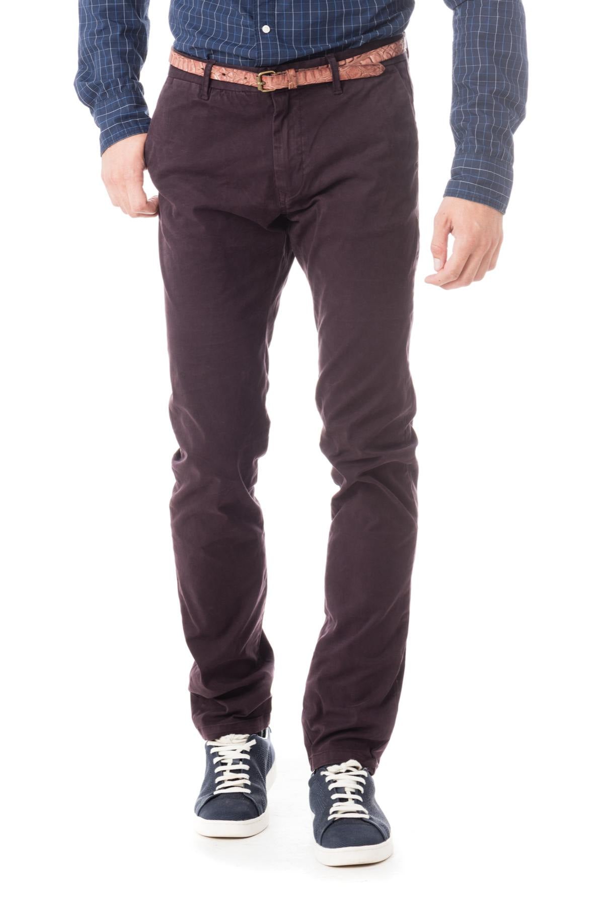 Plum chino pants - Image n°1