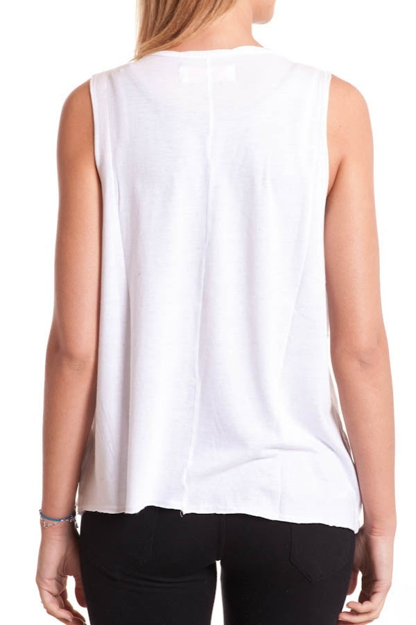 Kaporal Women's White Cotton Tank Top - Image n°3