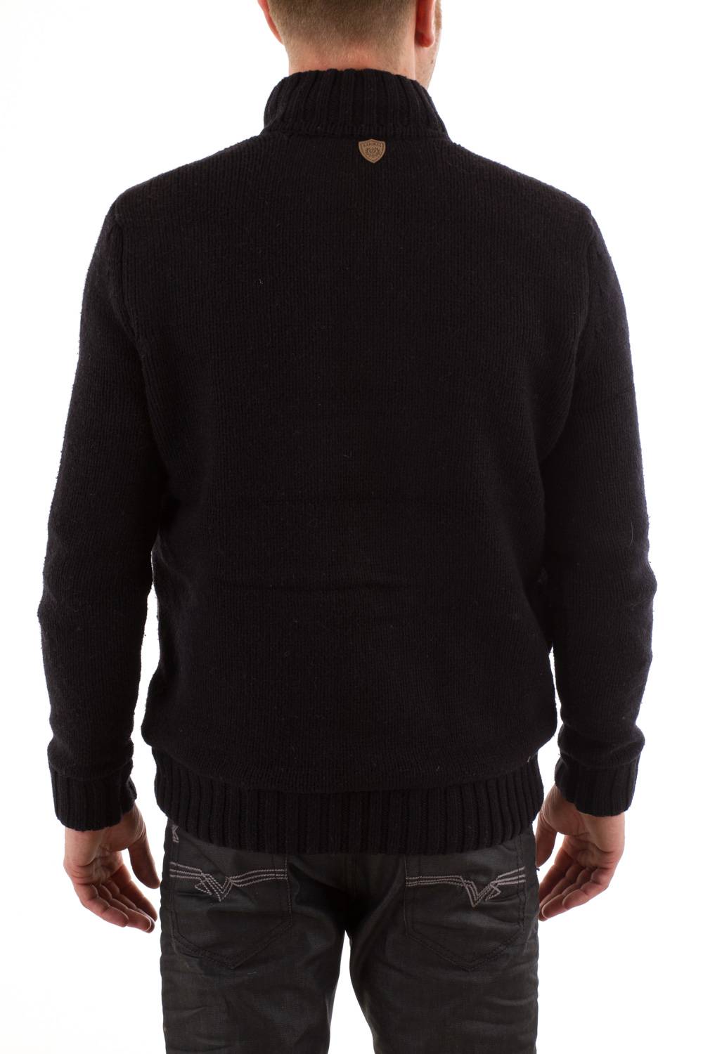 Kaporal Men's Black Cotton Cardigan - Image n°4