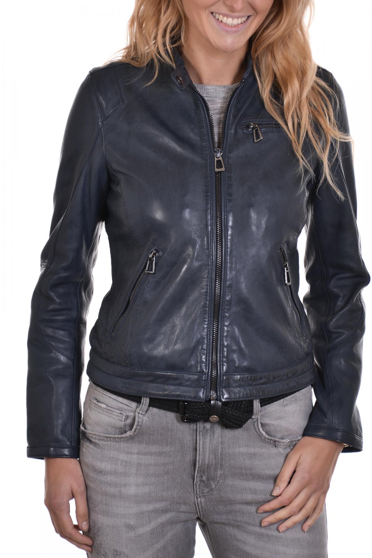 rose garden women's lambskin jacket - Image n°1