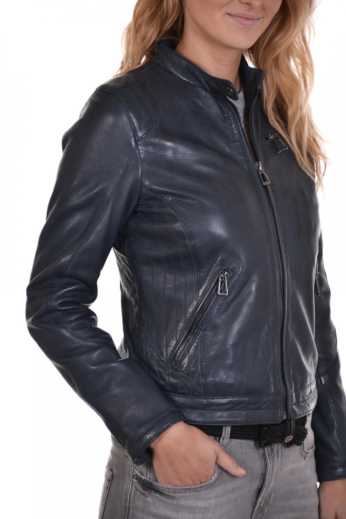 rose garden women's lambskin jacket - Image n°3