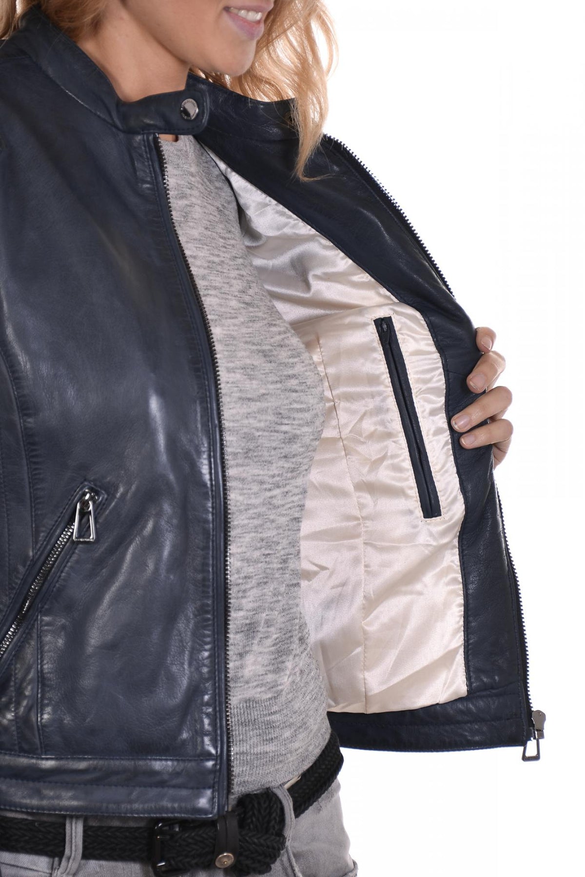 rose garden women's lambskin jacket - Image n°6