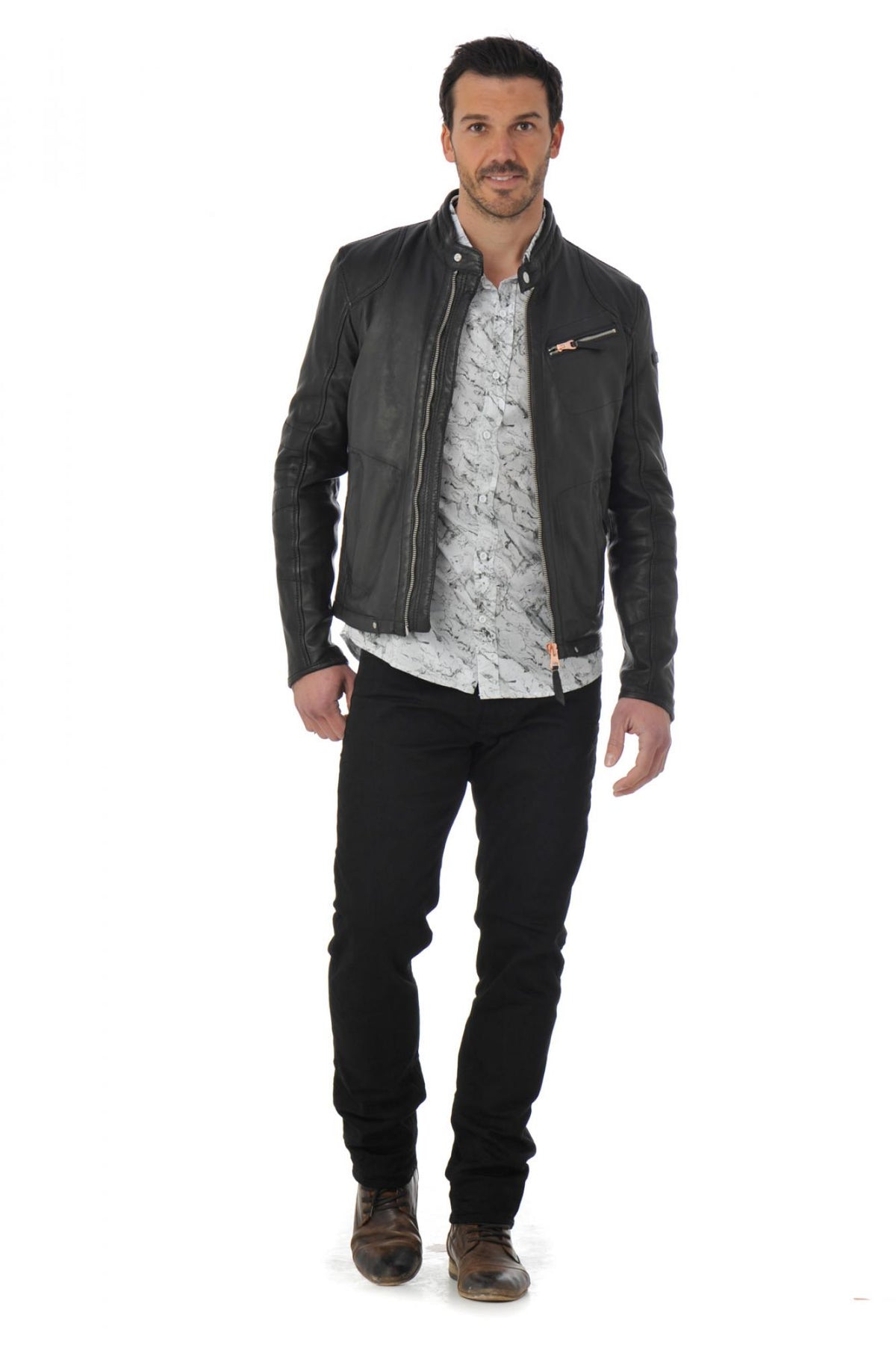  Redskins biker collar jacket for men - Image n°2