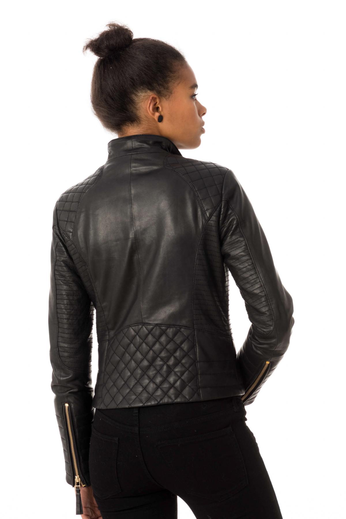 Biker Jacket with star embroidery - Image n°6