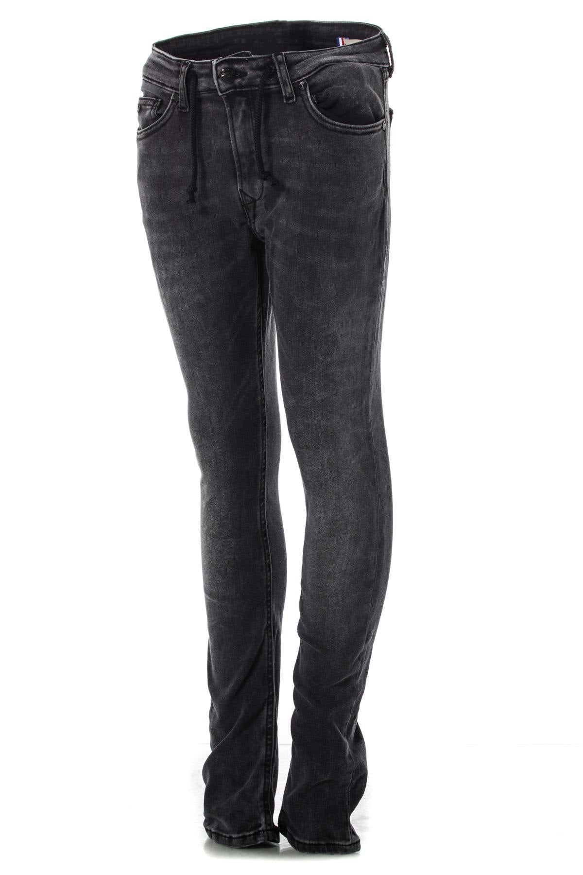 Kaporal children's black jeans with aged effect - Image n°1