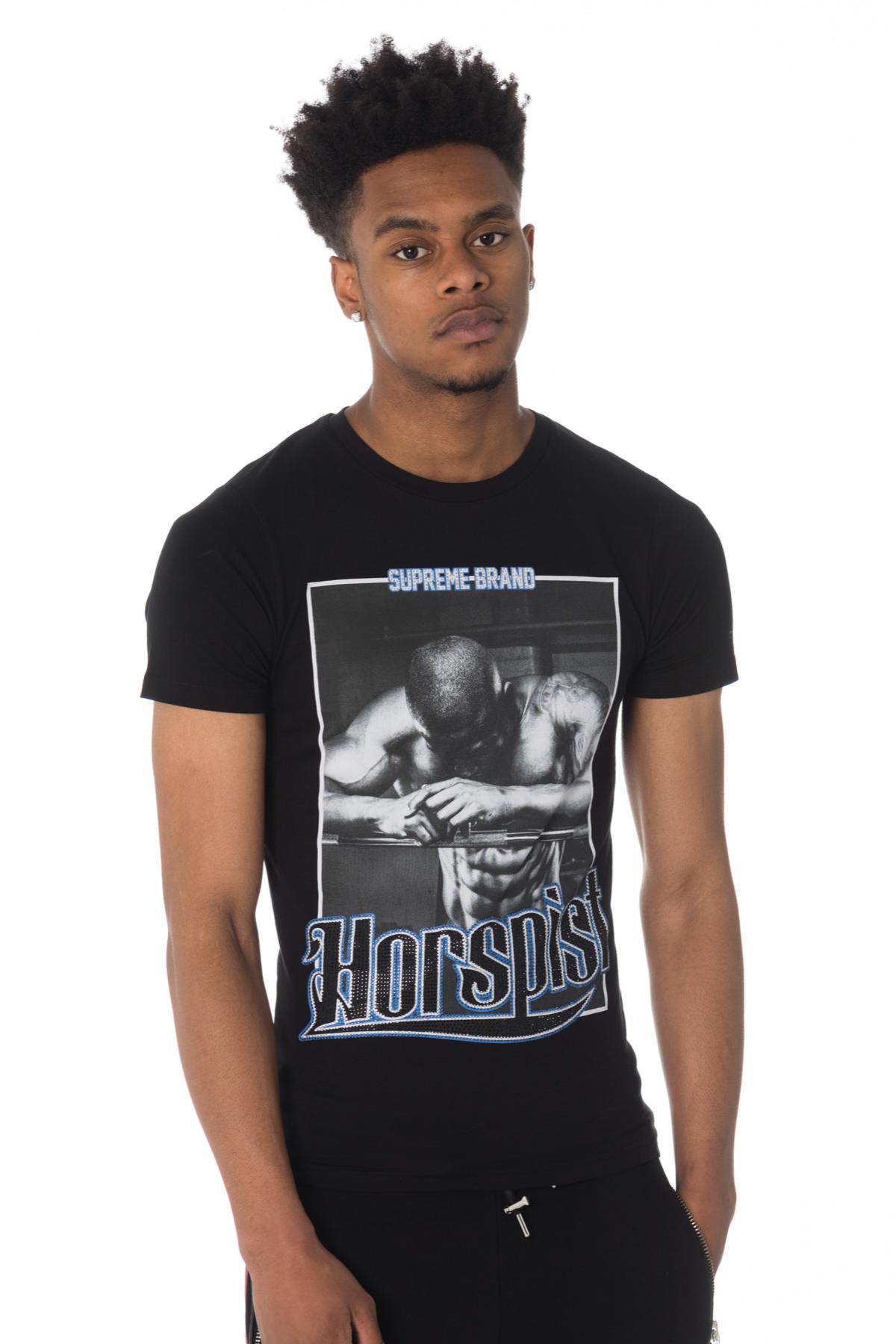 Horspist t-shirt with photo and rhinestones - Image n°1