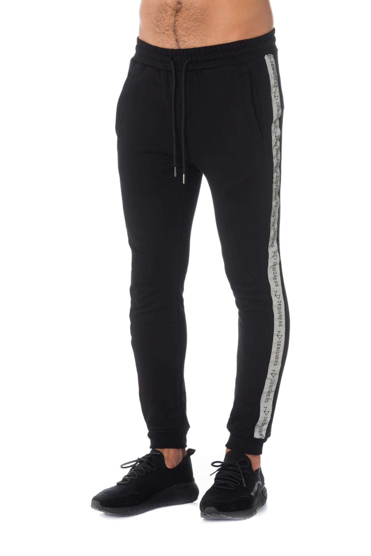 Black jogging pants with silver stripes The New Designers - Image n°5