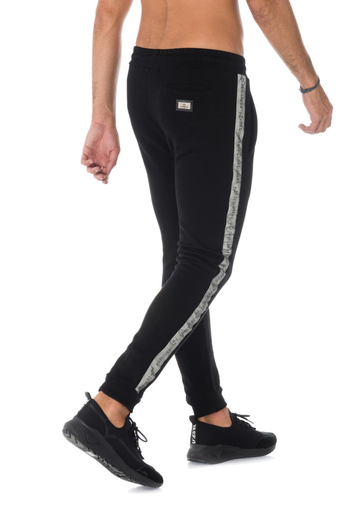 Black jogging pants with silver stripes The New Designers - Image n°2