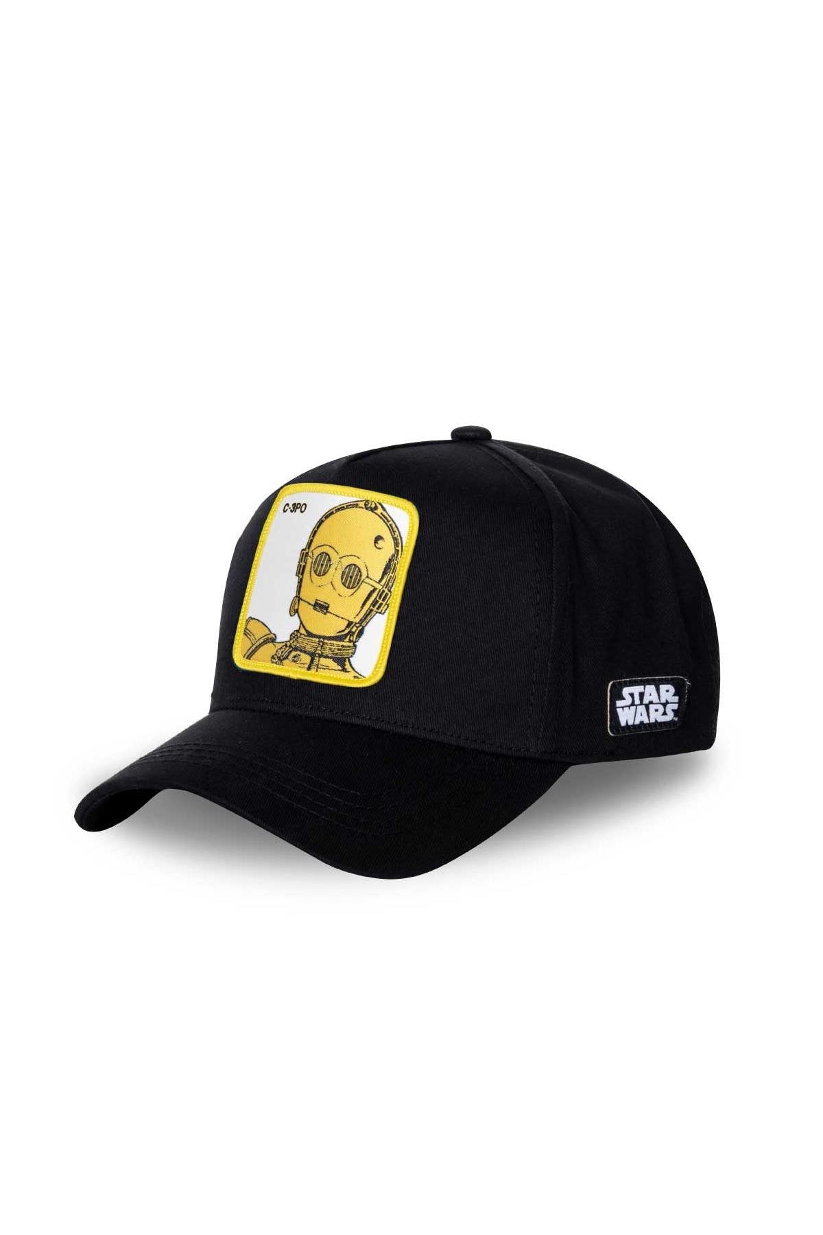 Men's black C3PO Star wars cap - Image n°1