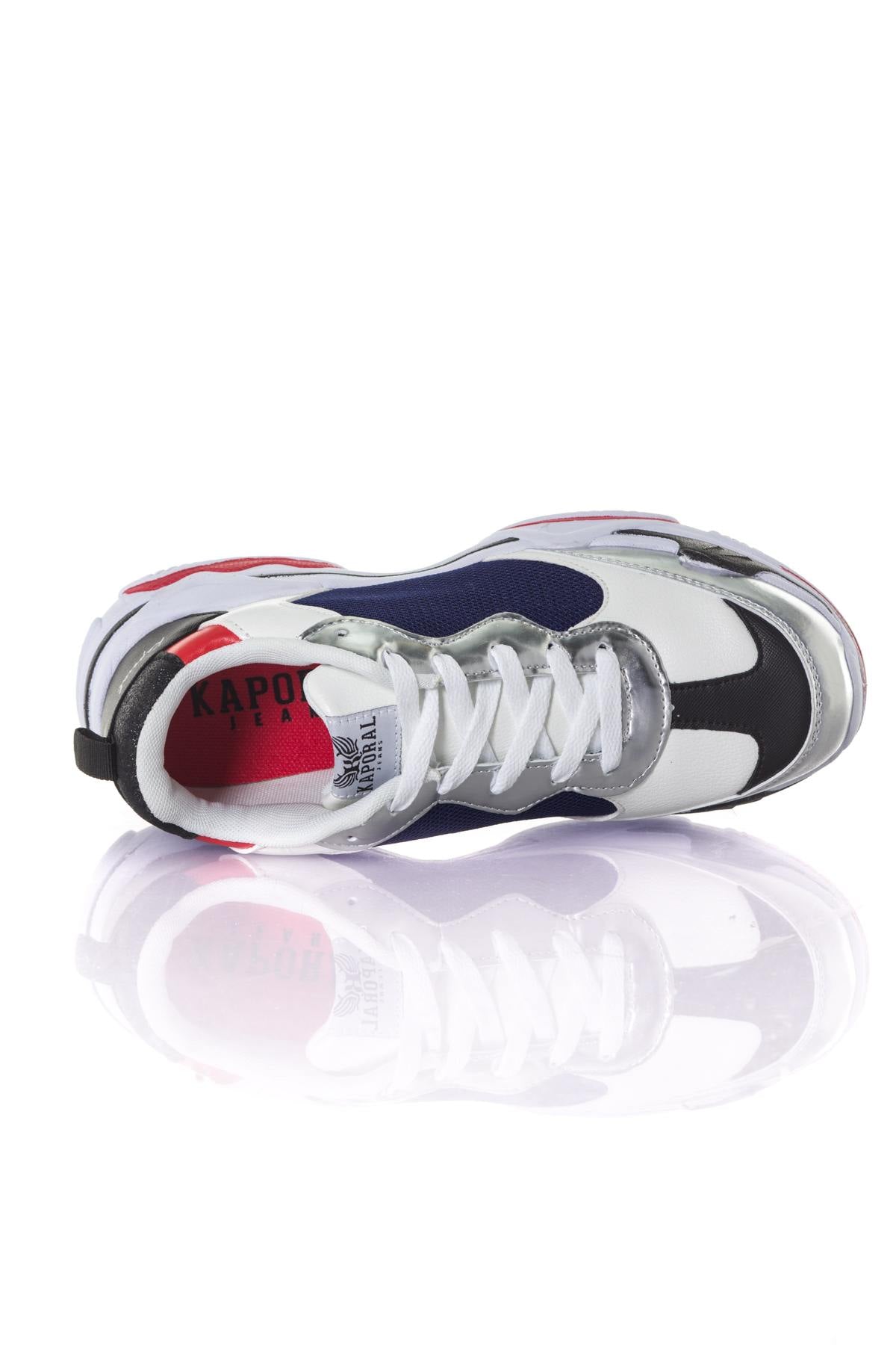 Women's silver blue running shoes - Image n°3