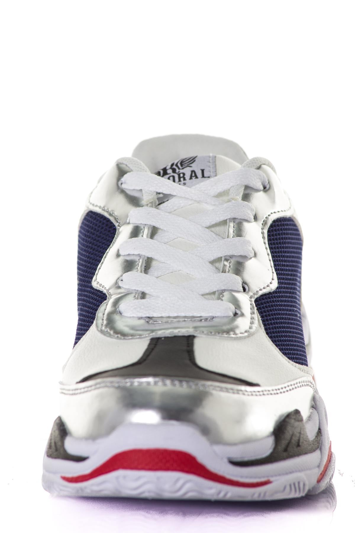 Women's silver blue running shoes - Image n°5