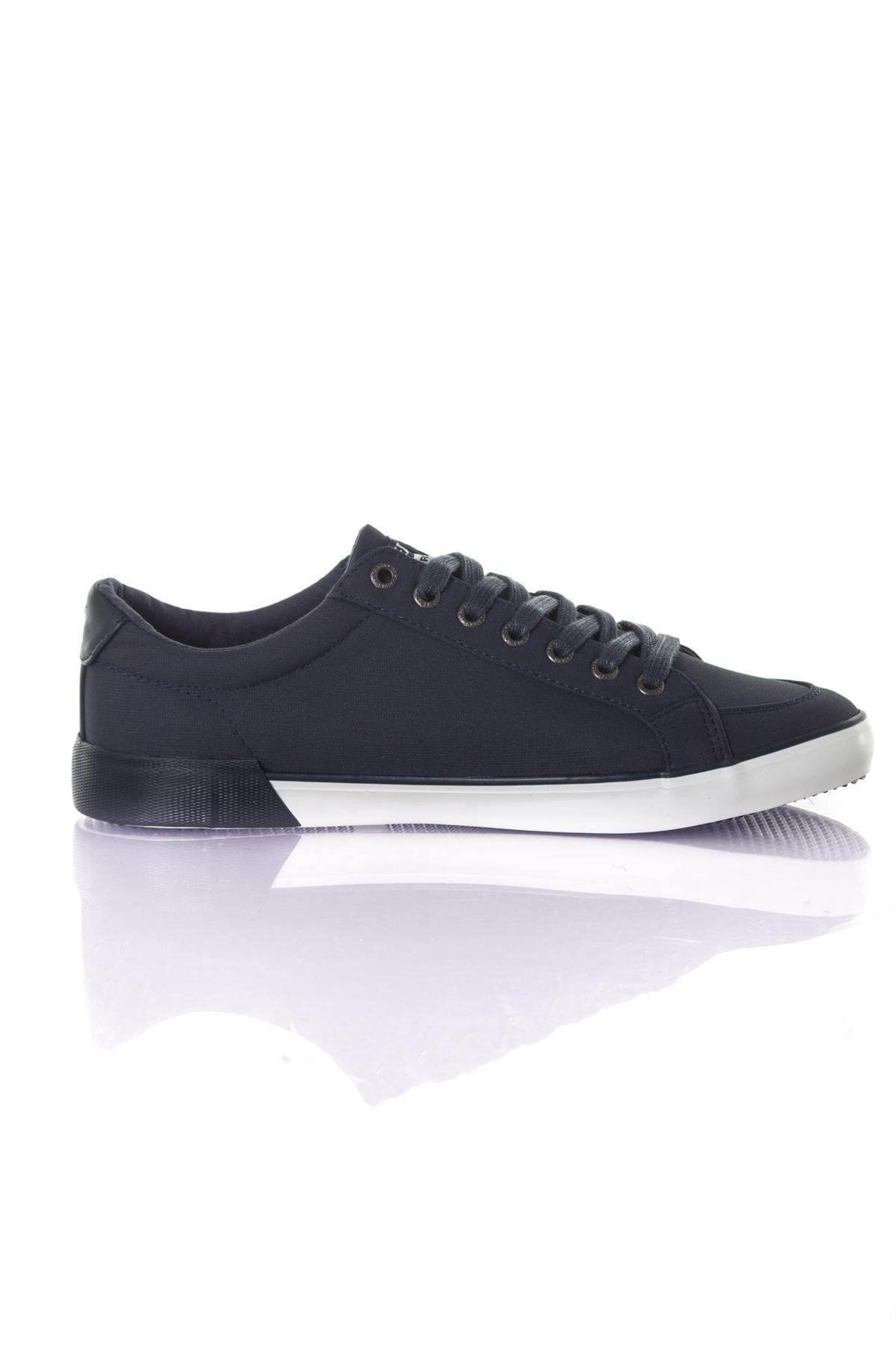  Low-top sneakers in navy canvas - Image n°2