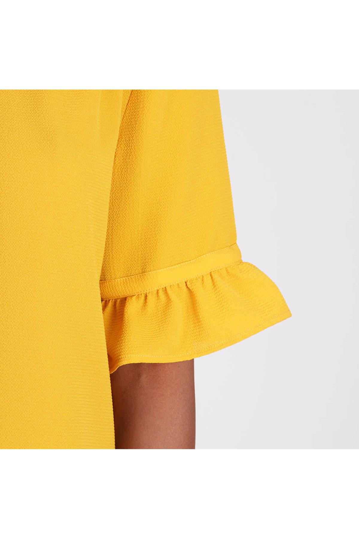 Straight cut yellow blouse - Image n°5