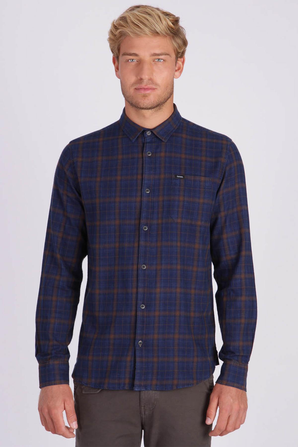 Long-sleeved checked shirt - Image n°1