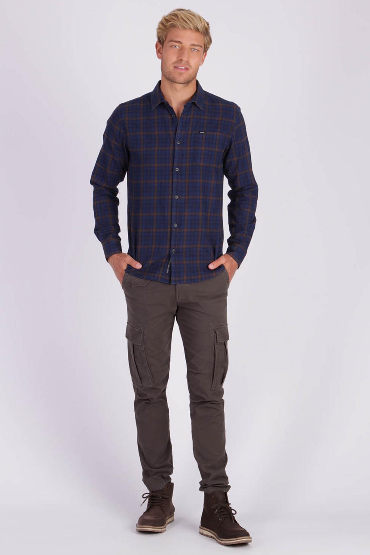 Long-sleeved checked shirt - Image n°2