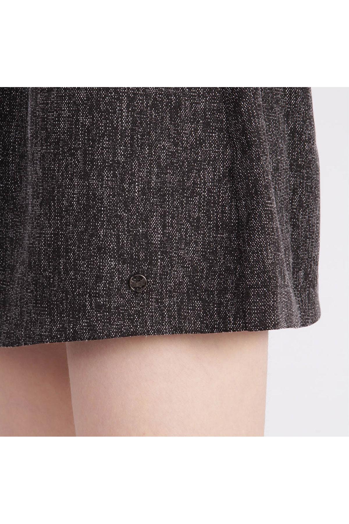 Gray straight cut skirt - Image n°4