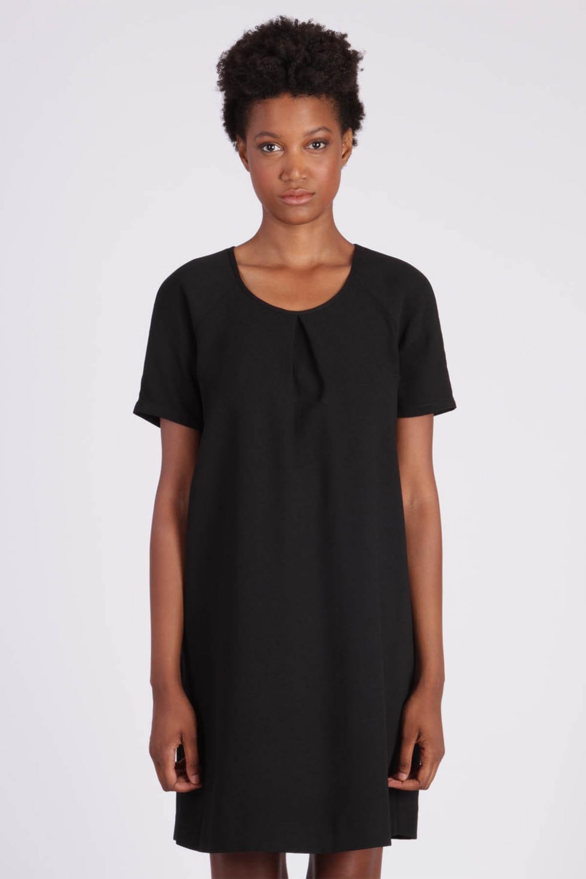 Black dress short sleeves - Image n°2