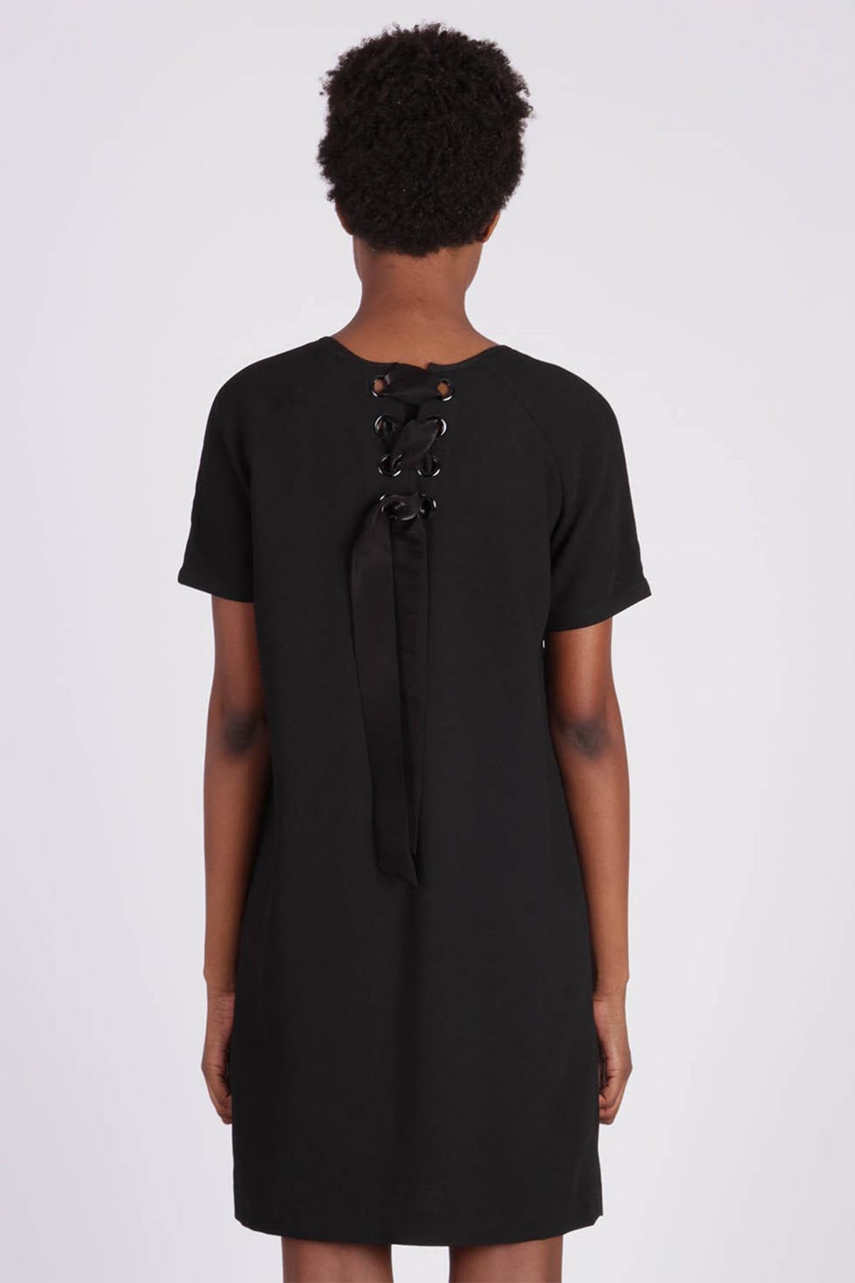 Black dress short sleeves - Image n°3