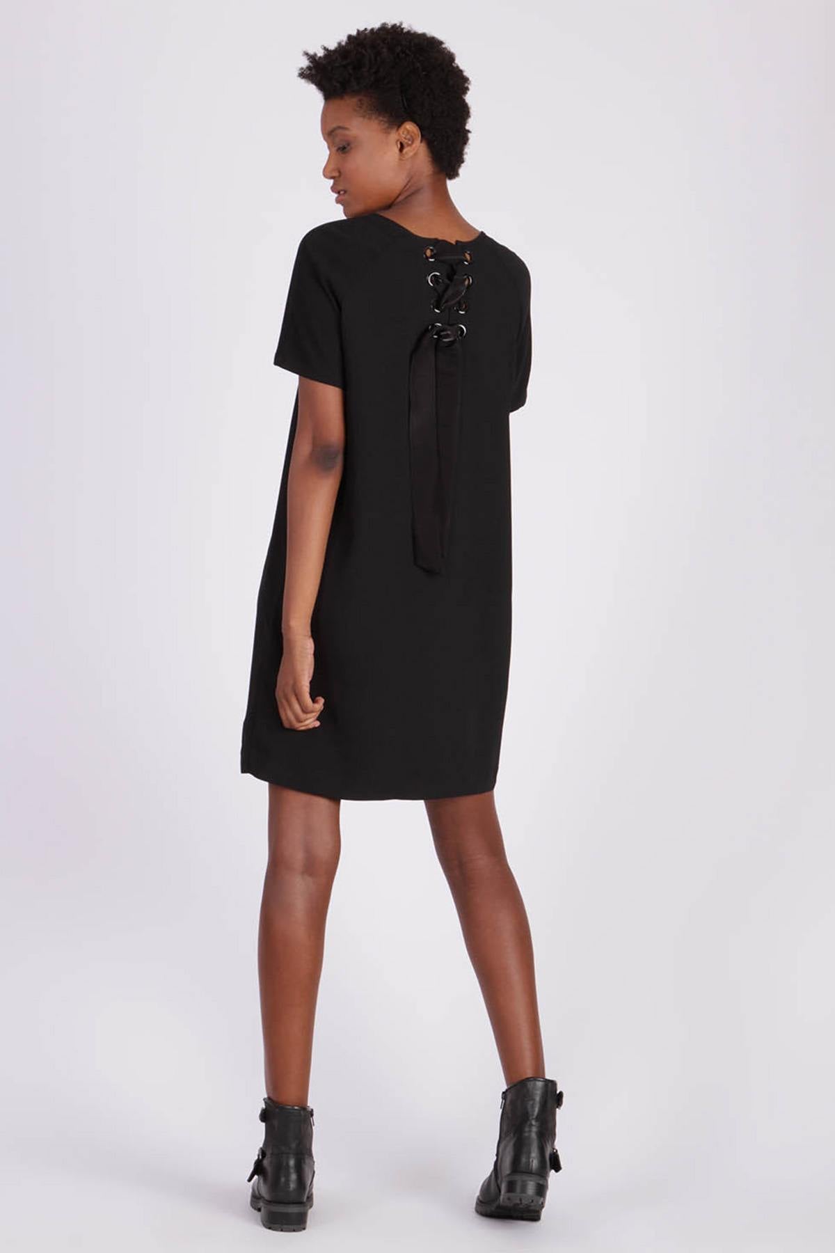 Black dress short sleeves - Image n°6