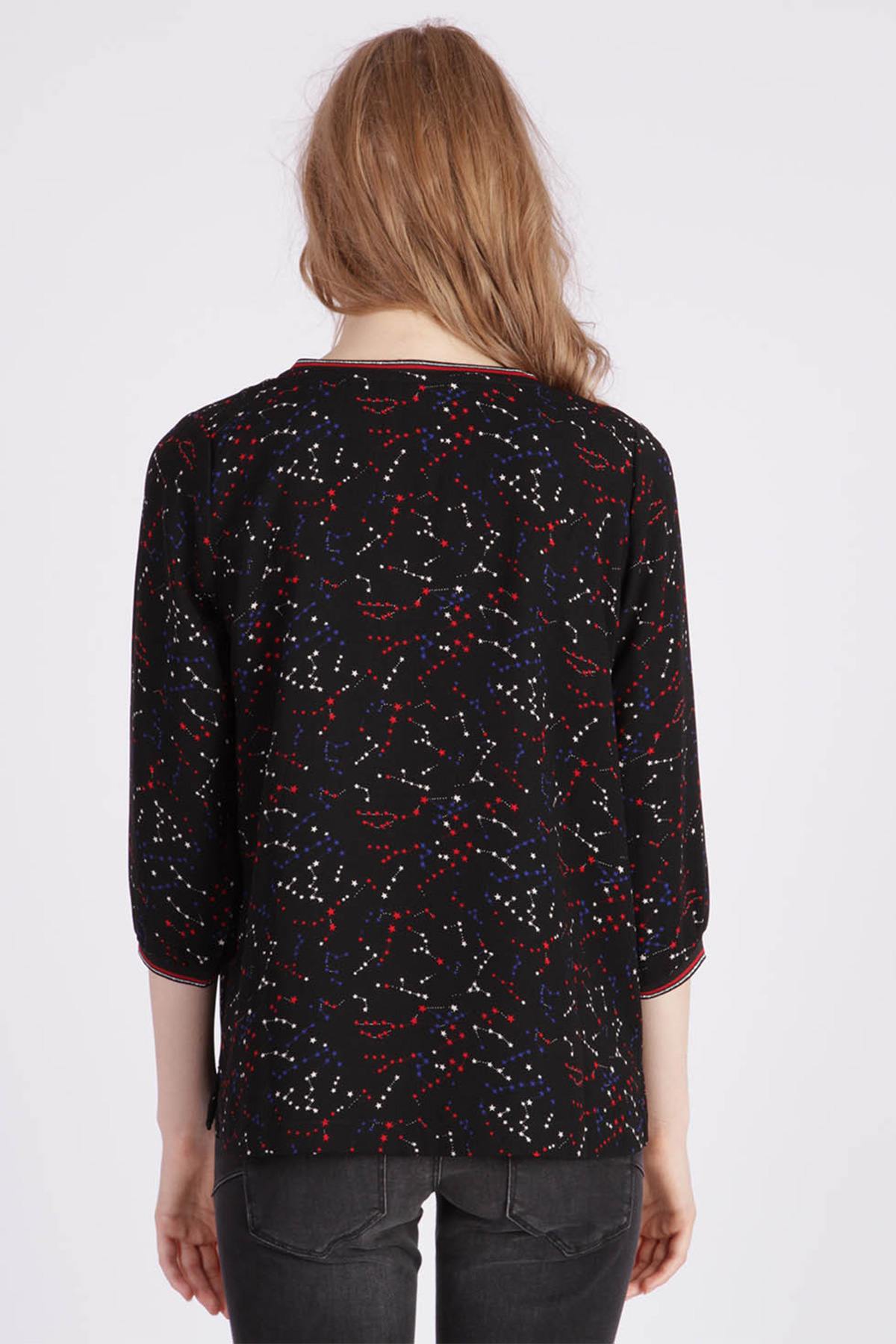 Black star print blouse - Image n°3