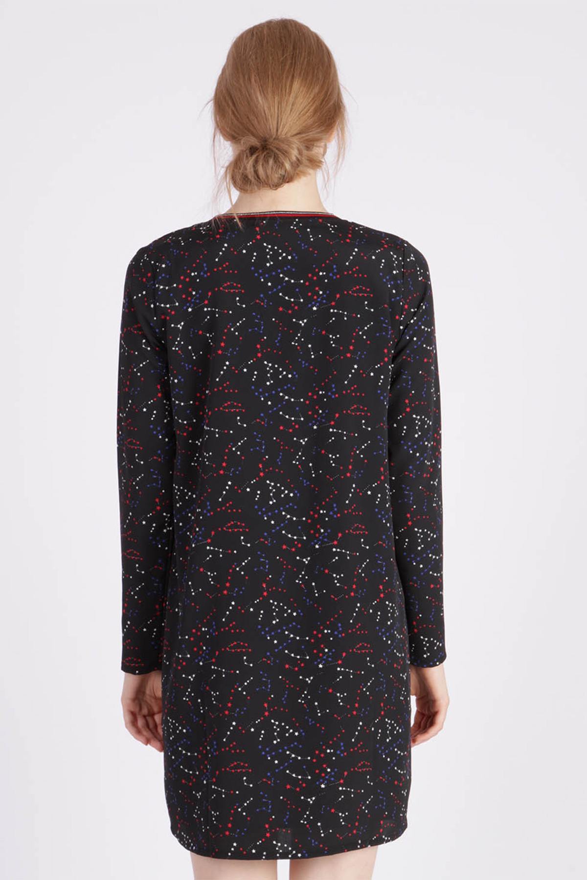 Black star print dress - Image n°3