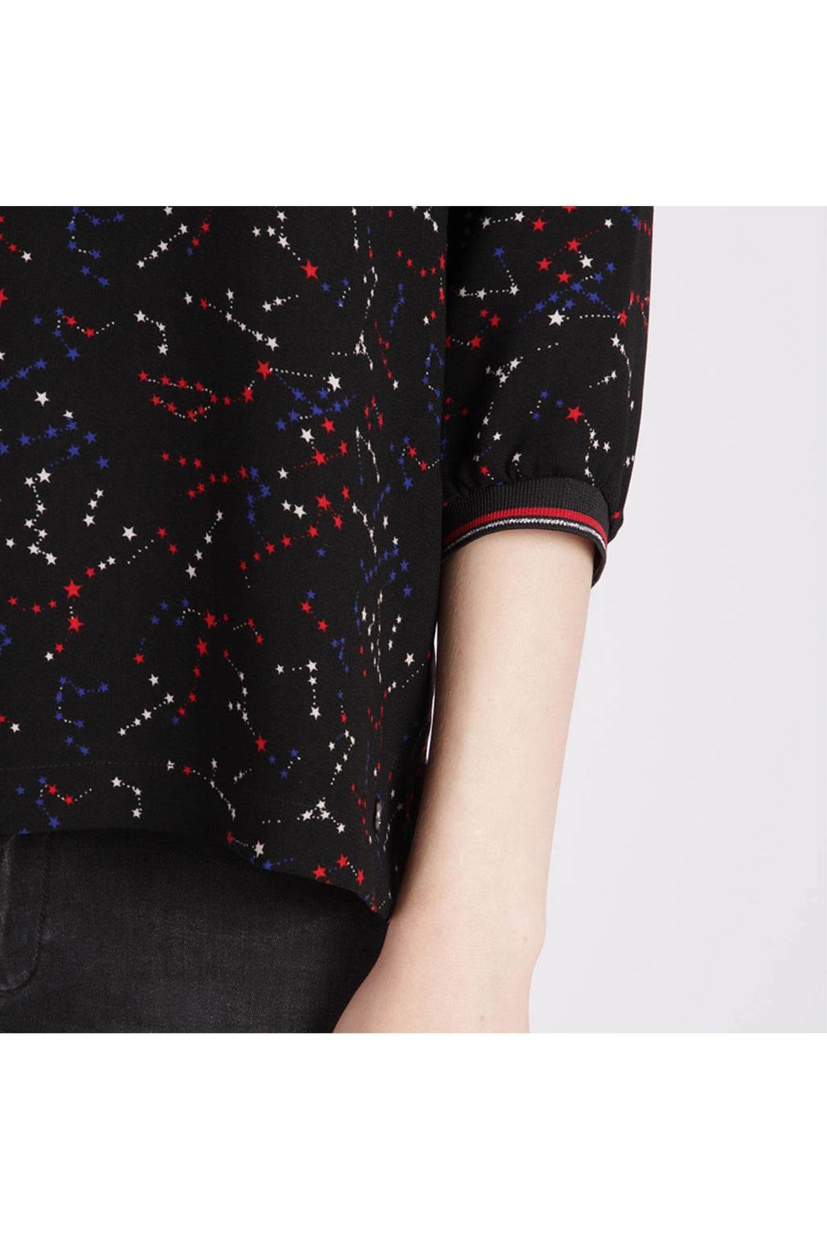 Black star print blouse - Image n°5