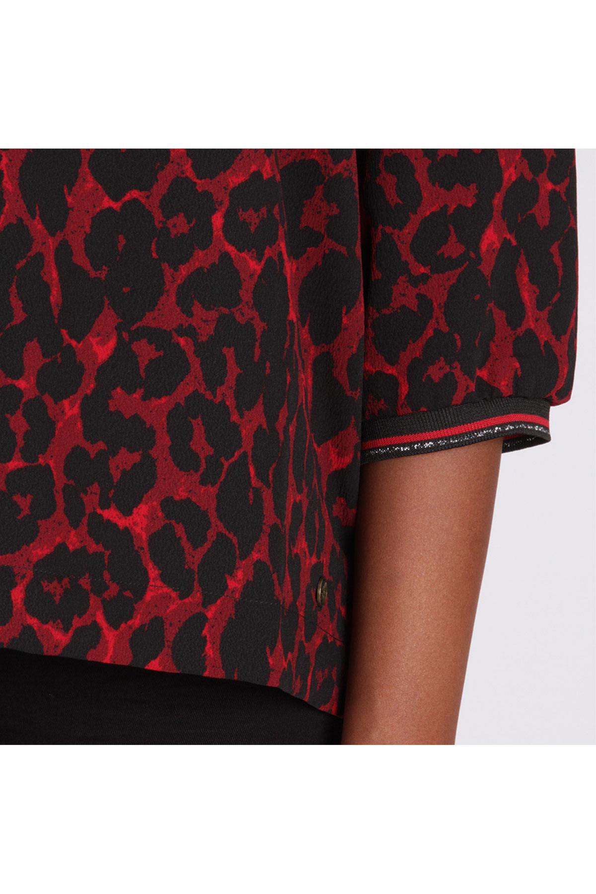 Red printed blouse - Image n°5