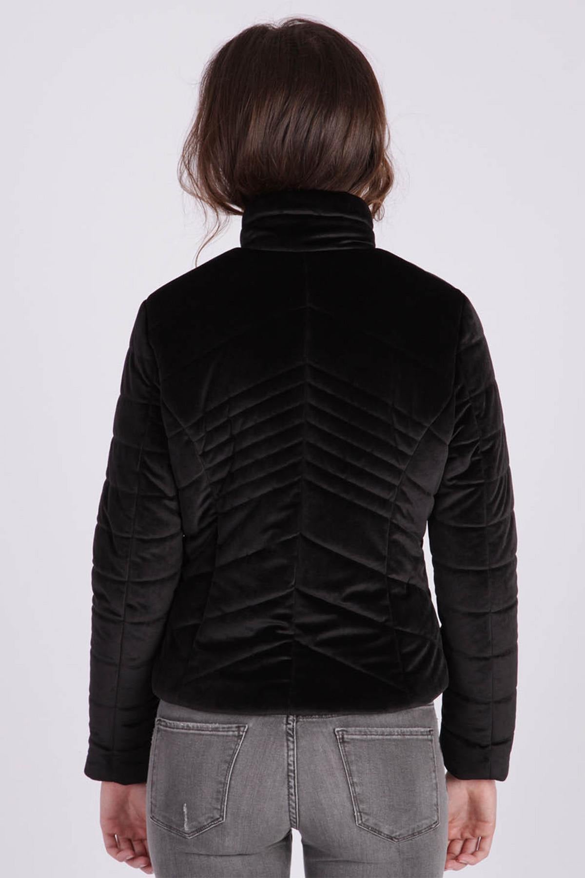 Black velvet effect jacket - Image n°3