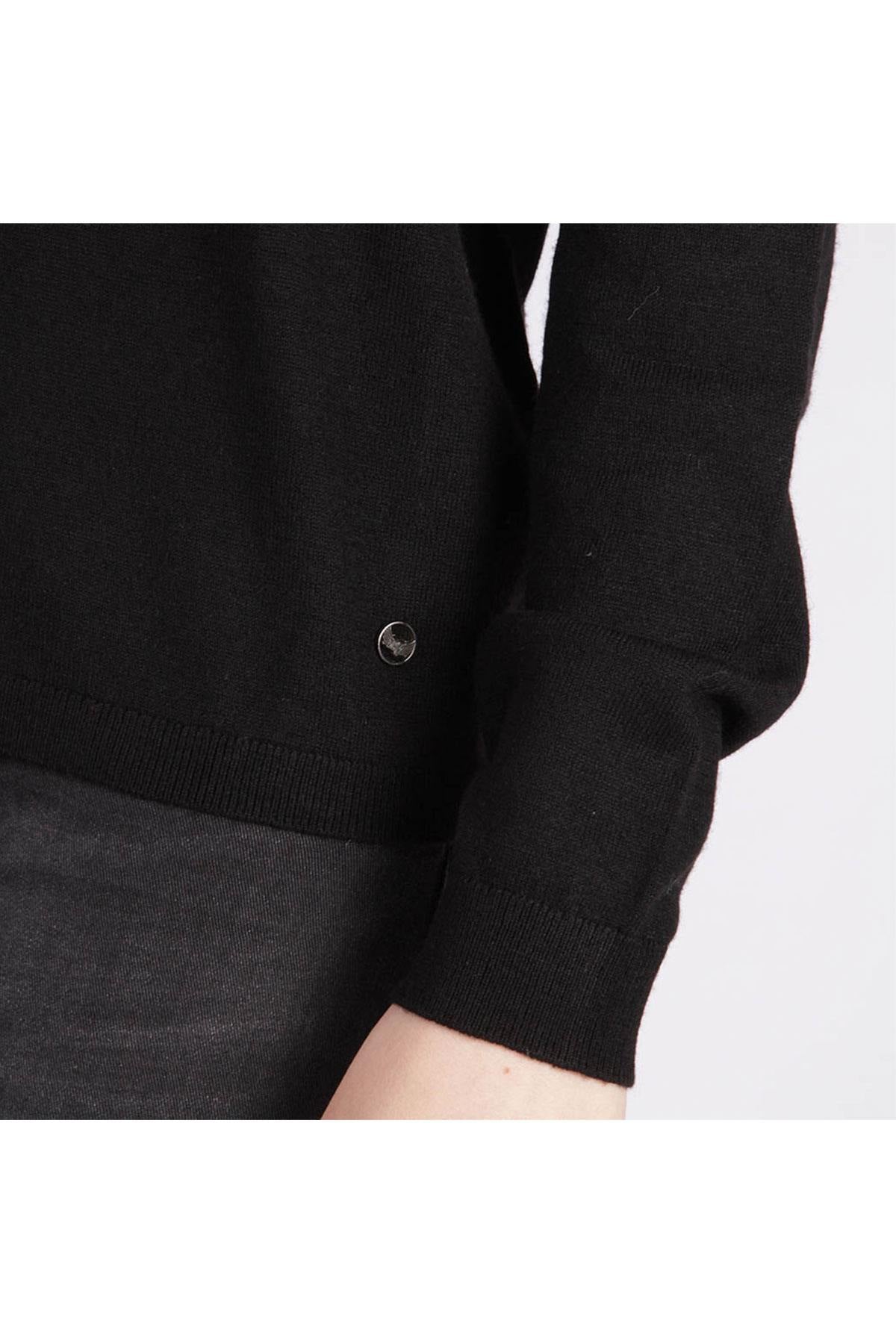 Black round neck sweater - Image n°5