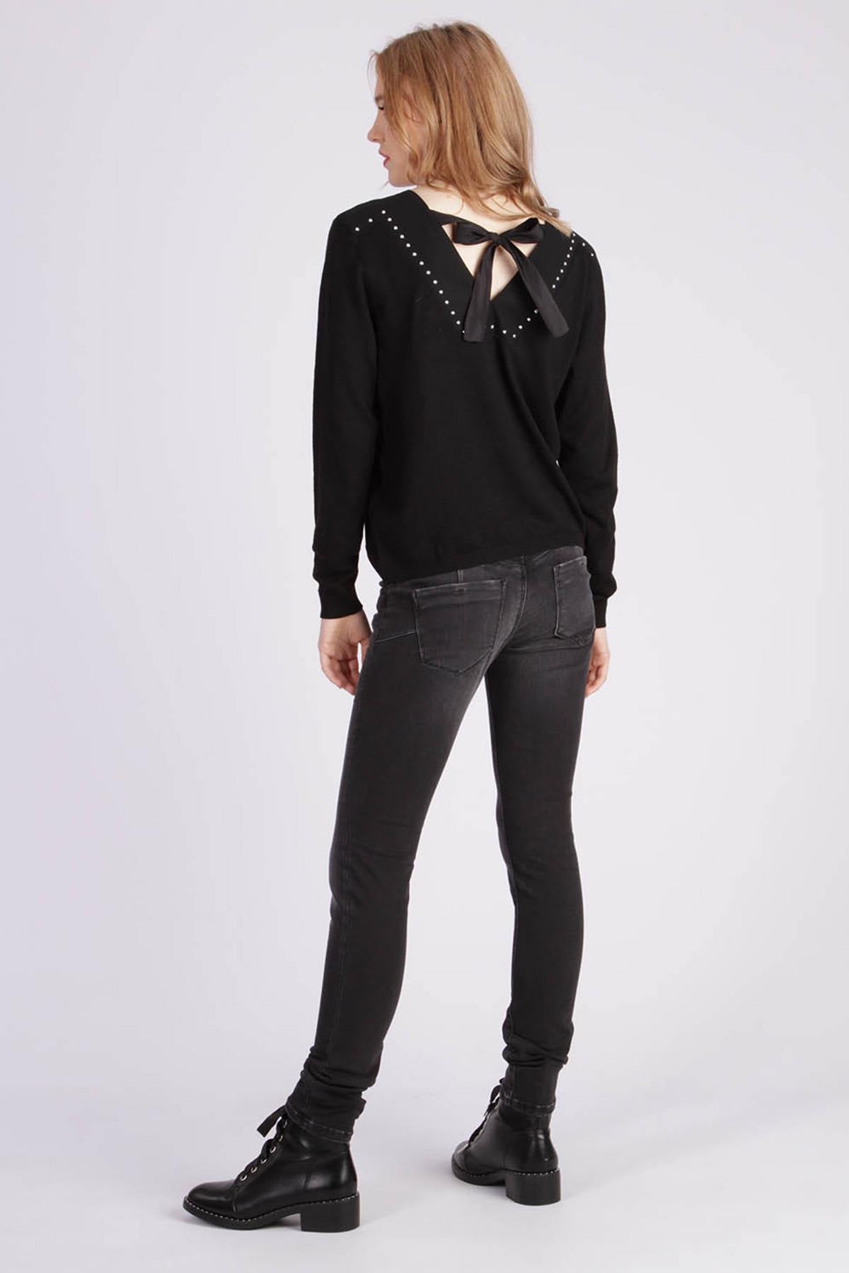 Black round neck sweater - Image n°8