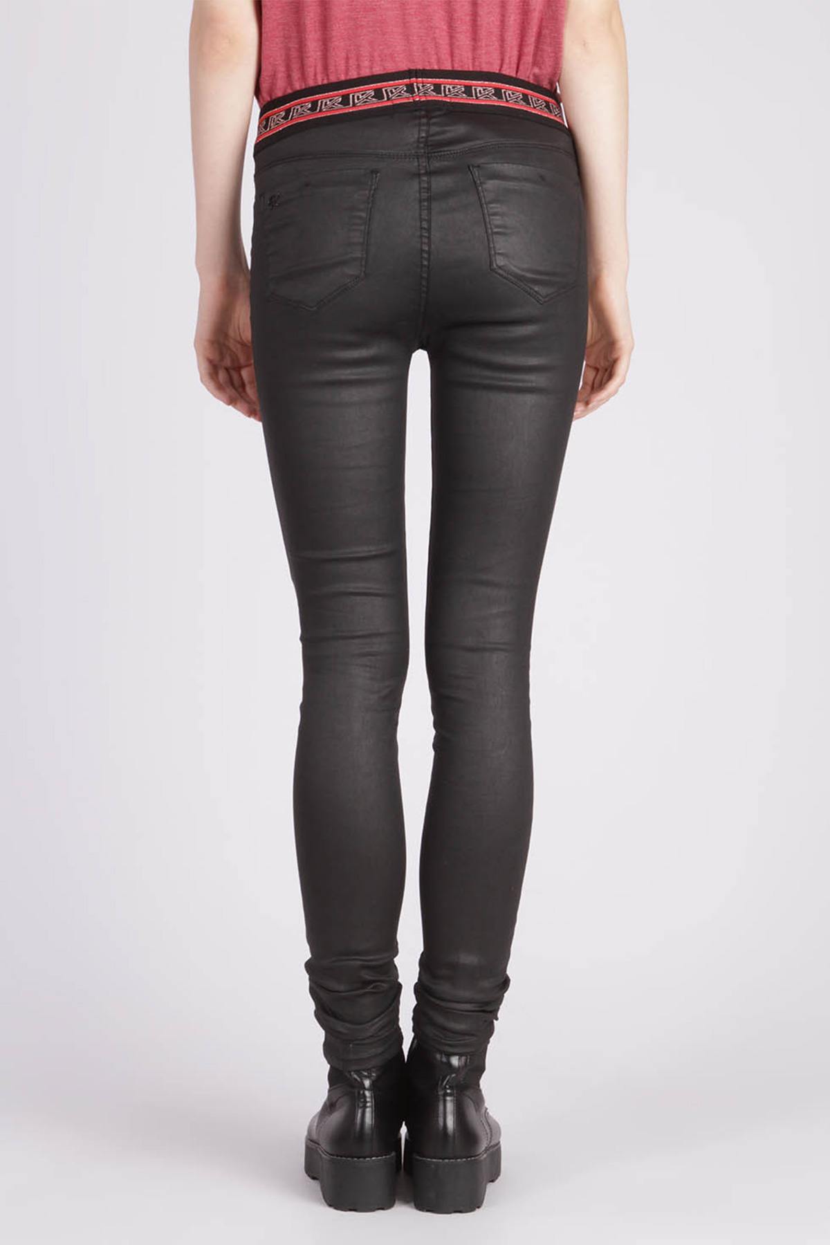 Black elastic waist jeggings - Image n°2