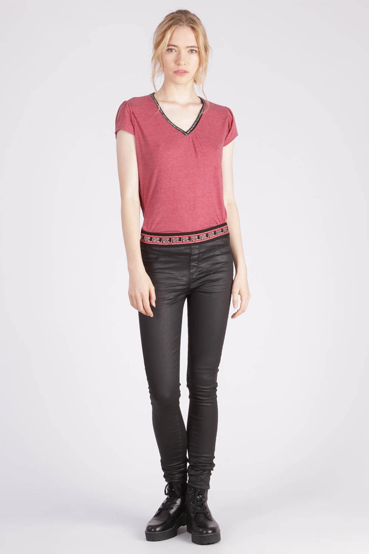 Black elastic waist jeggings - Image n°3