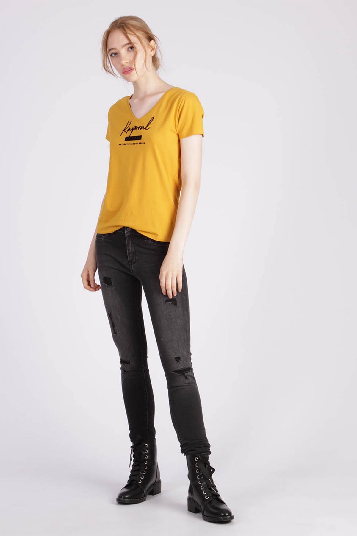 Yellow fitted t-shirt - Image n°2