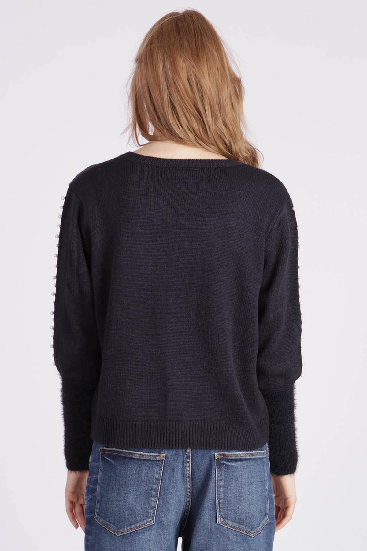 Women's navy blue sweater - Image n°3