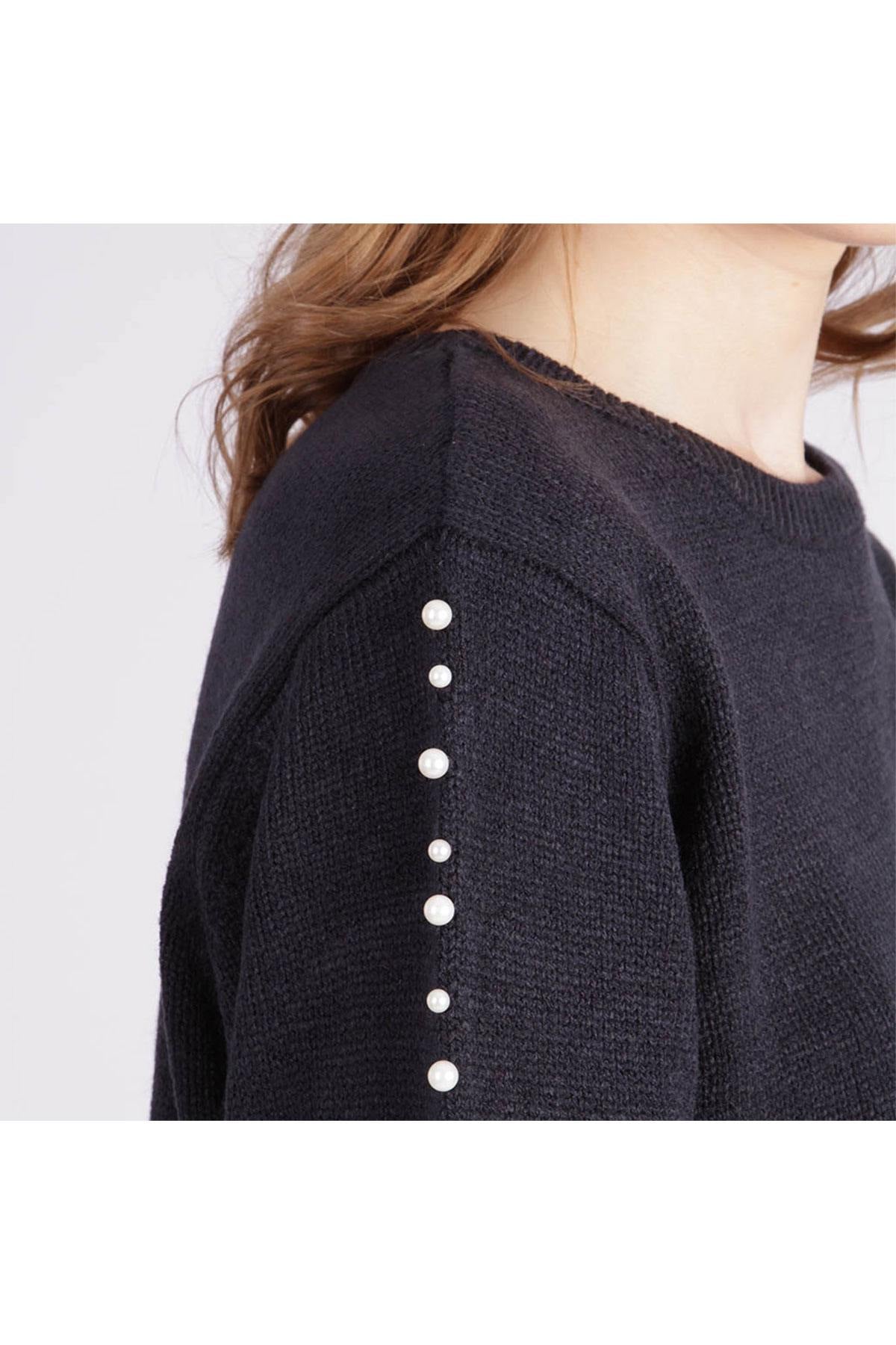 Women's navy blue sweater - Image n°4