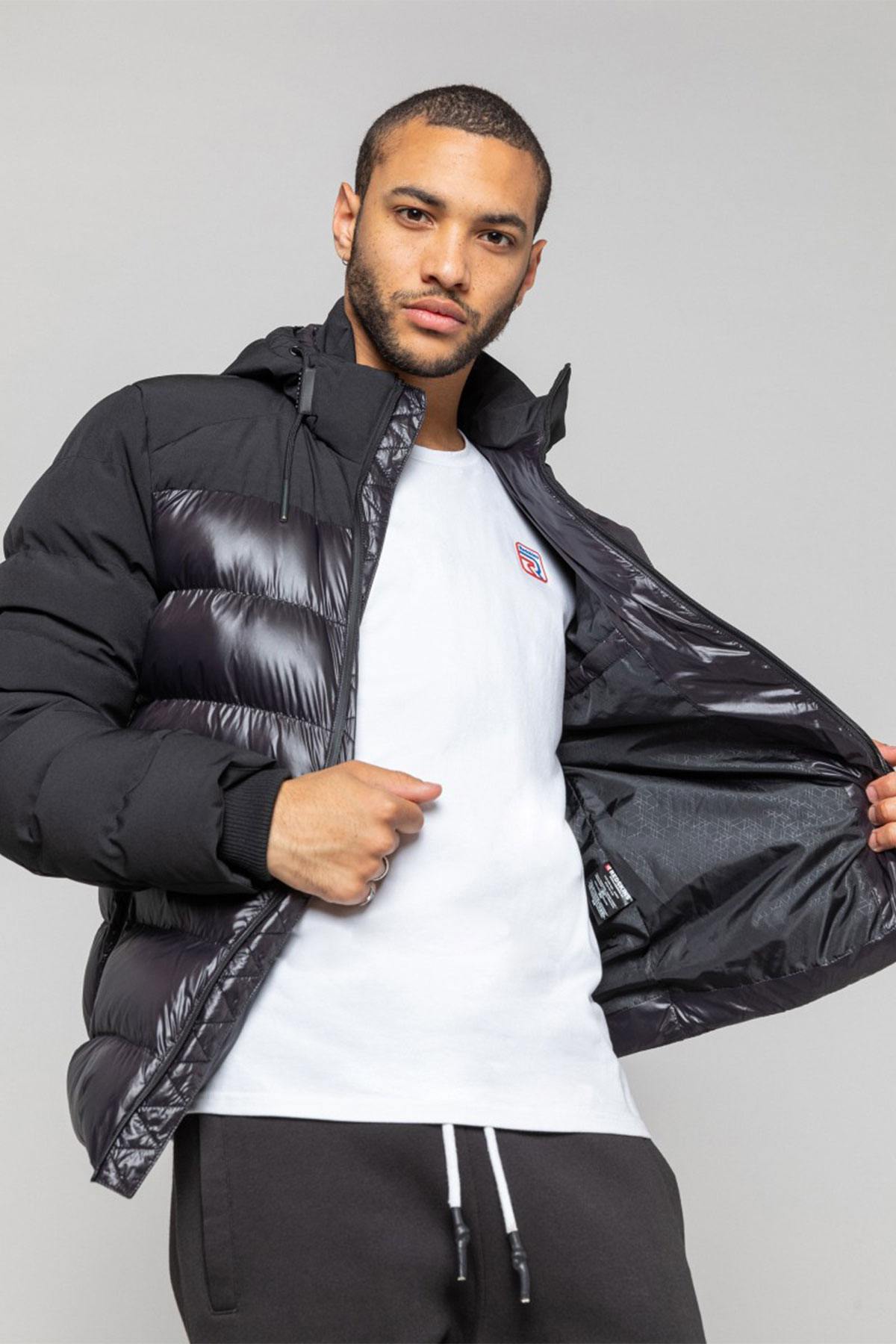 Men's black down jacket - Image n°5