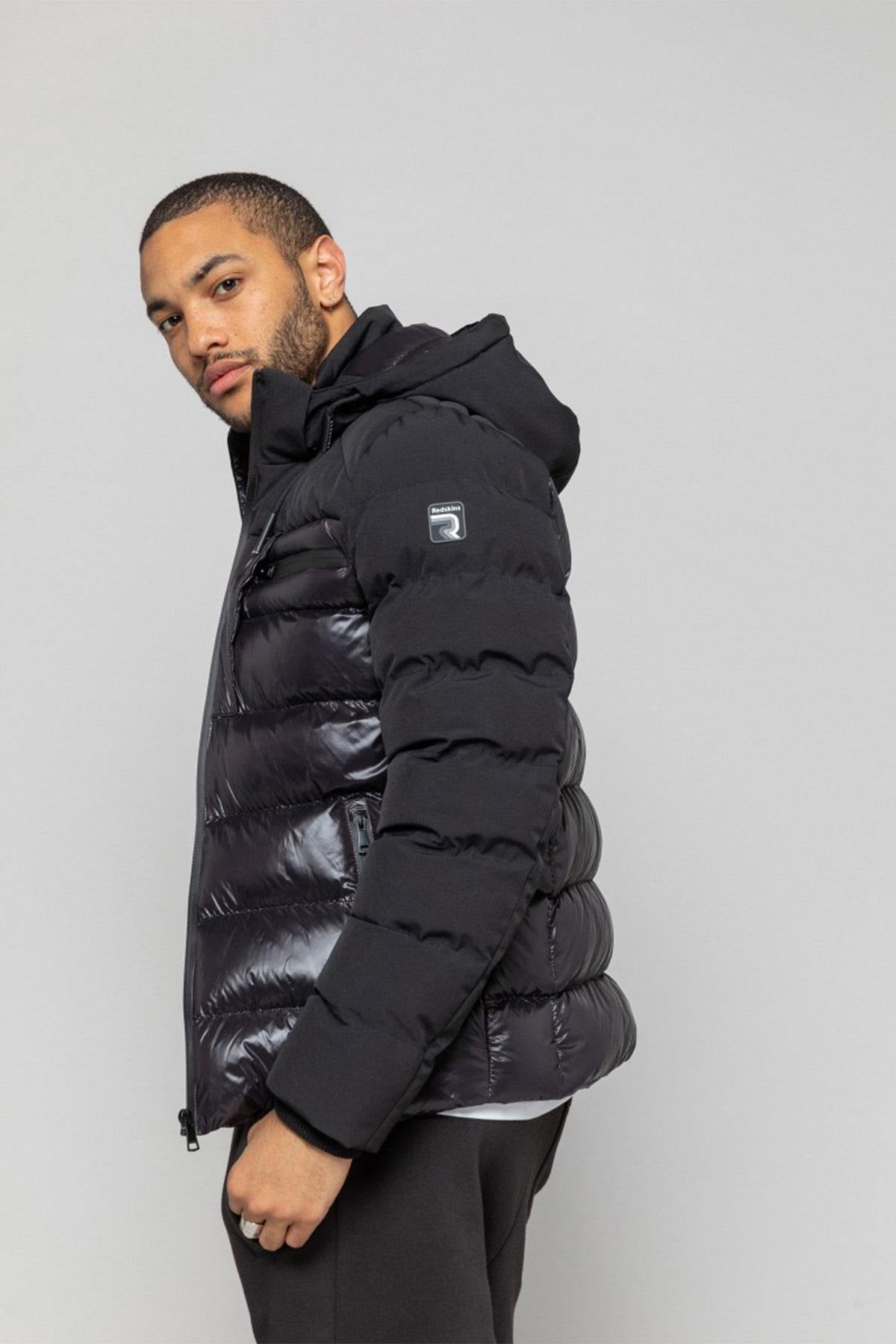 Men's black down jacket - Image n°1