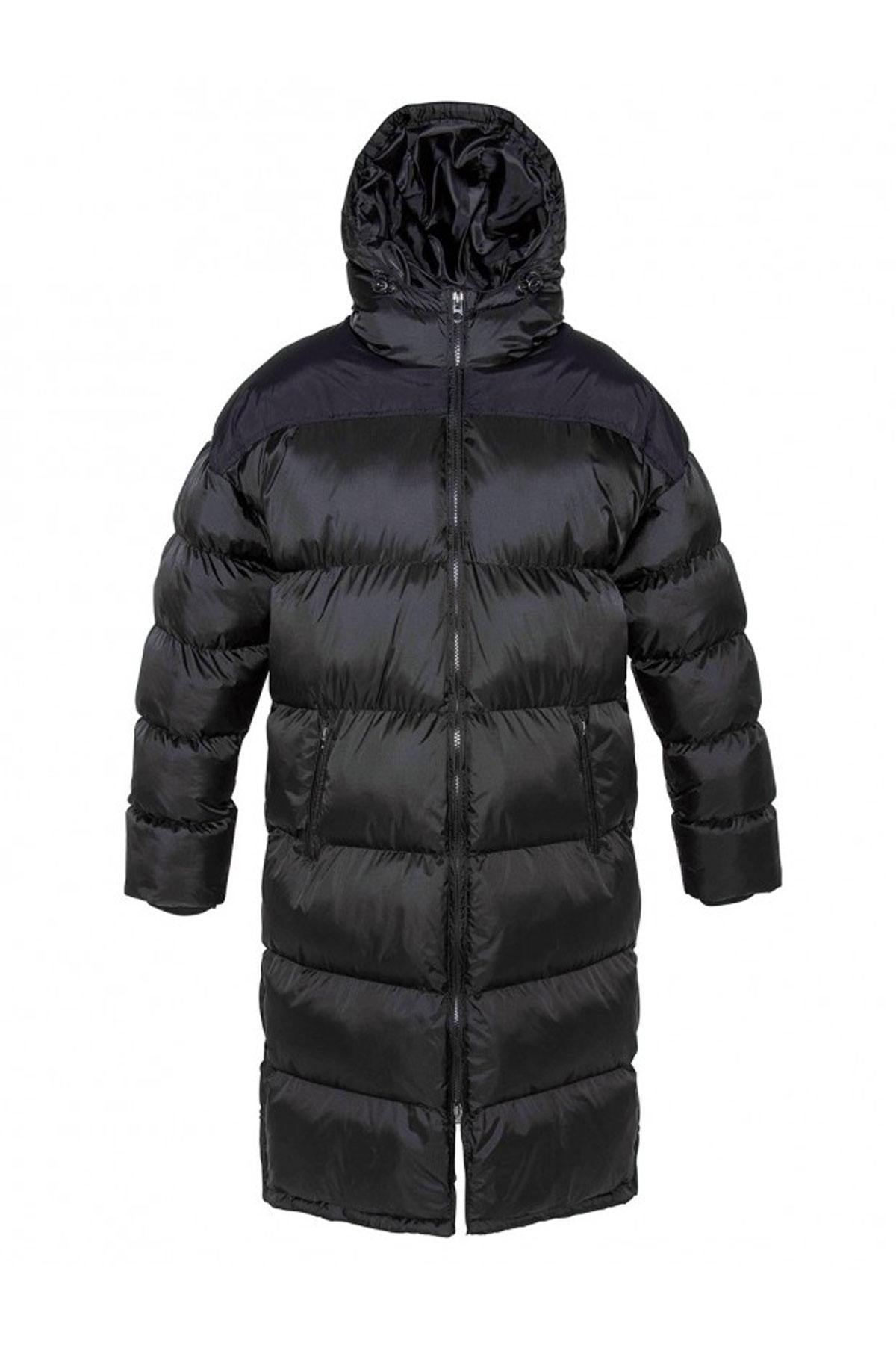 Men's long black down jacket - Image n°6