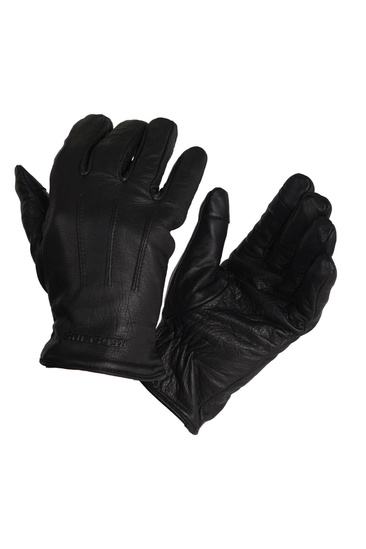 Black leather gloves for men - Image n°3