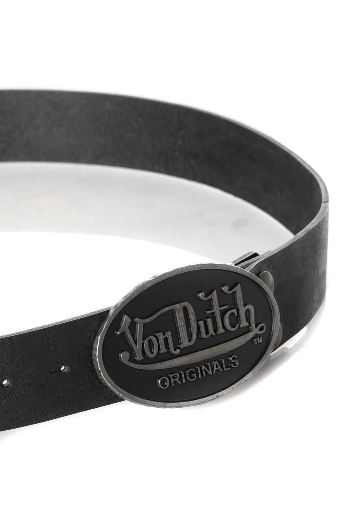 Men's matte black belt - Image n°2