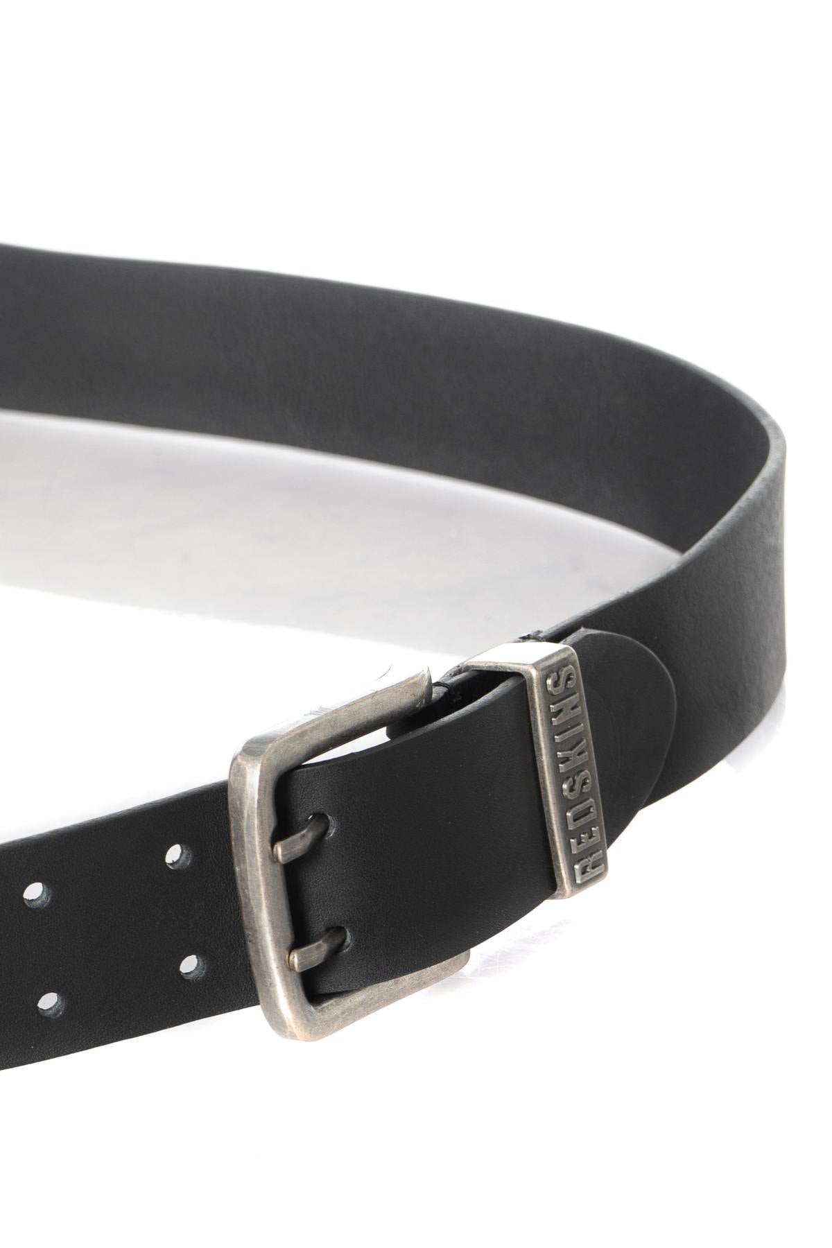  Men's black leather belt - Image n°2