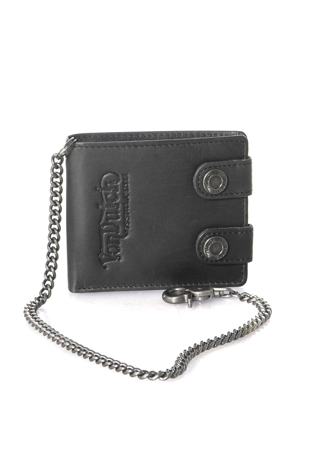 Black wallet with chain - Image n°1