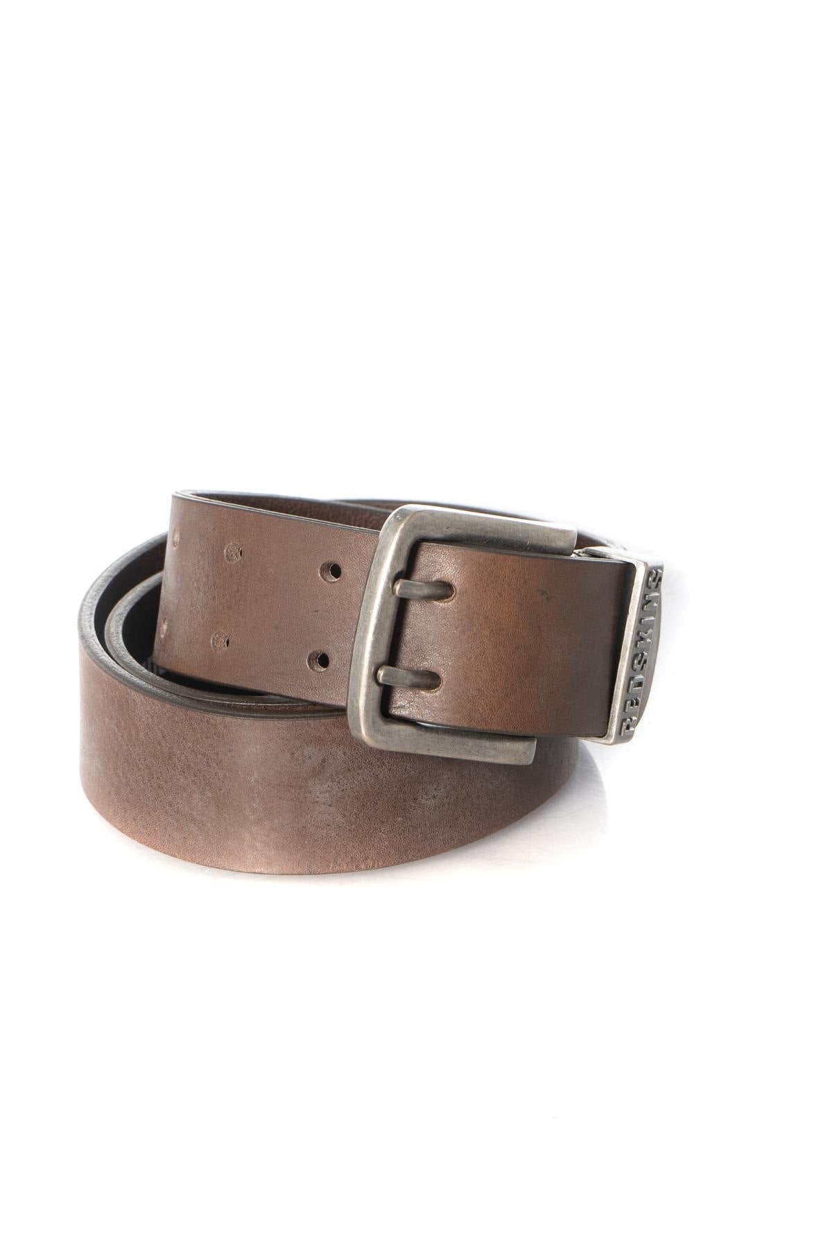 brown leather belt for men - Image n°1