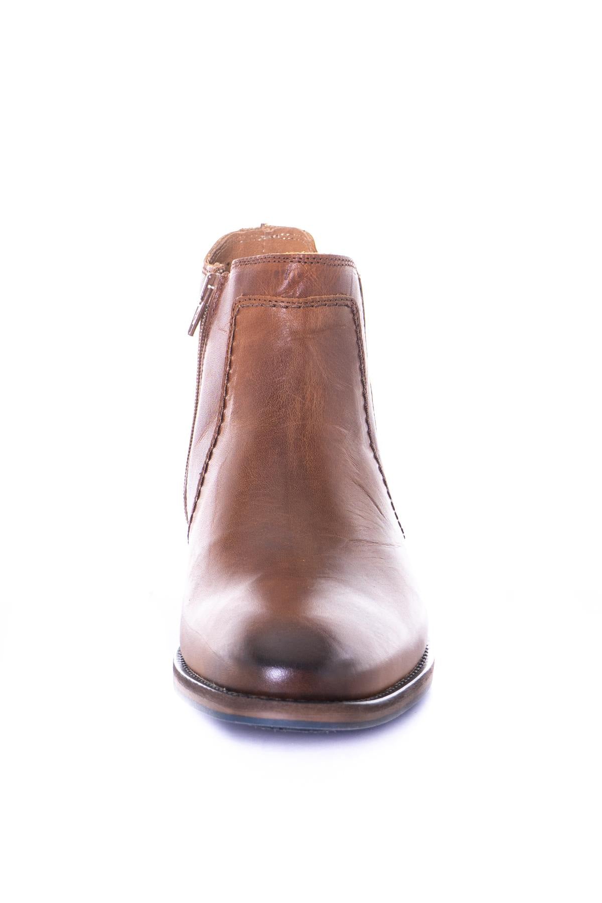 Men's cognac leather shoes - Image n°5