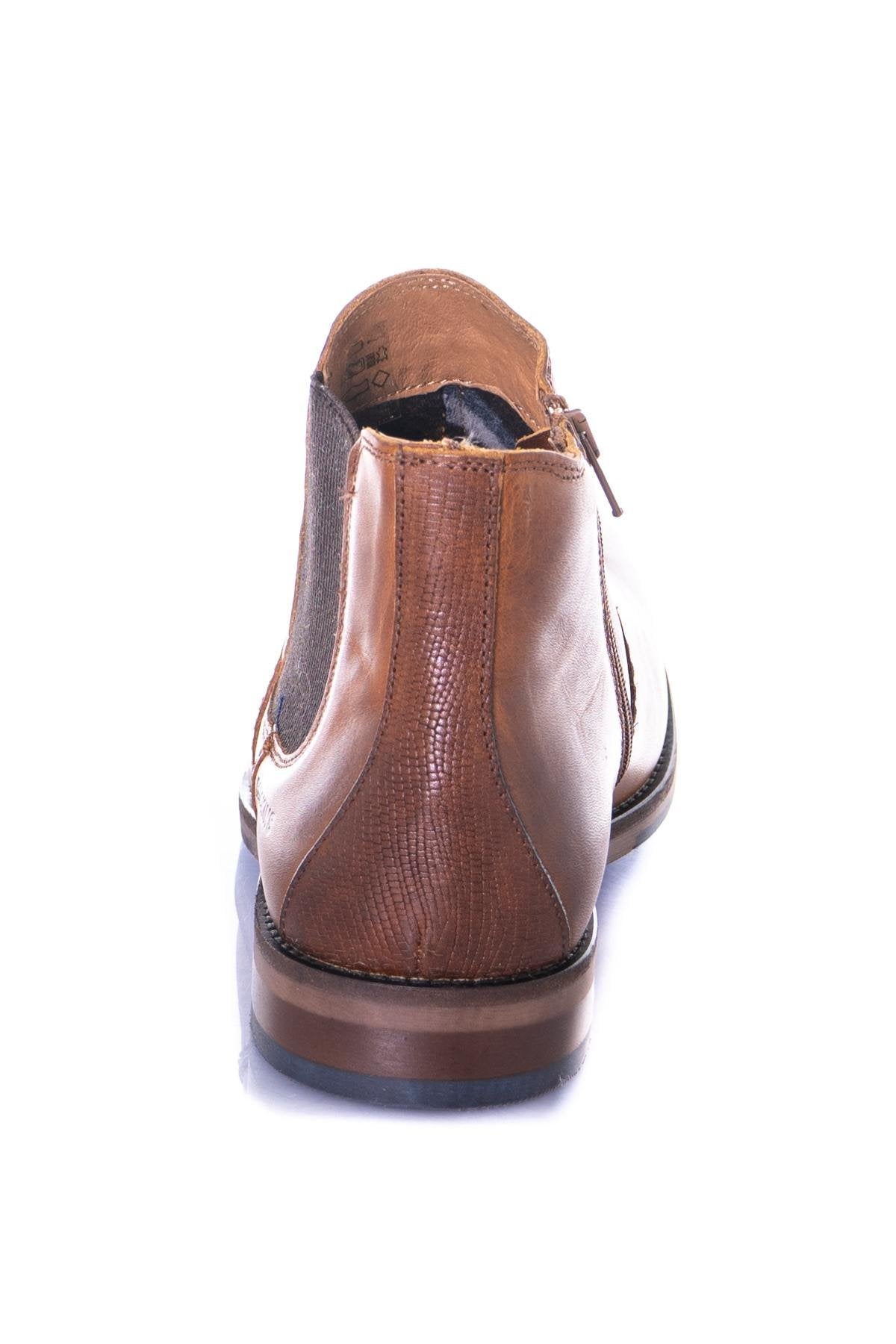 Men's cognac leather shoes - Image n°6