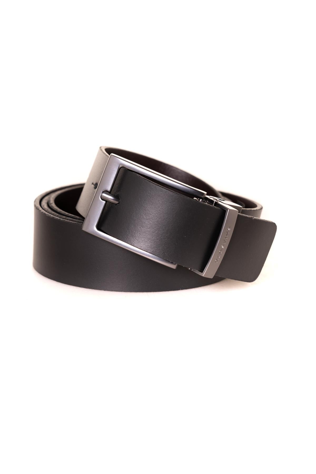 Black brown reversible belt for Men - Image n°2