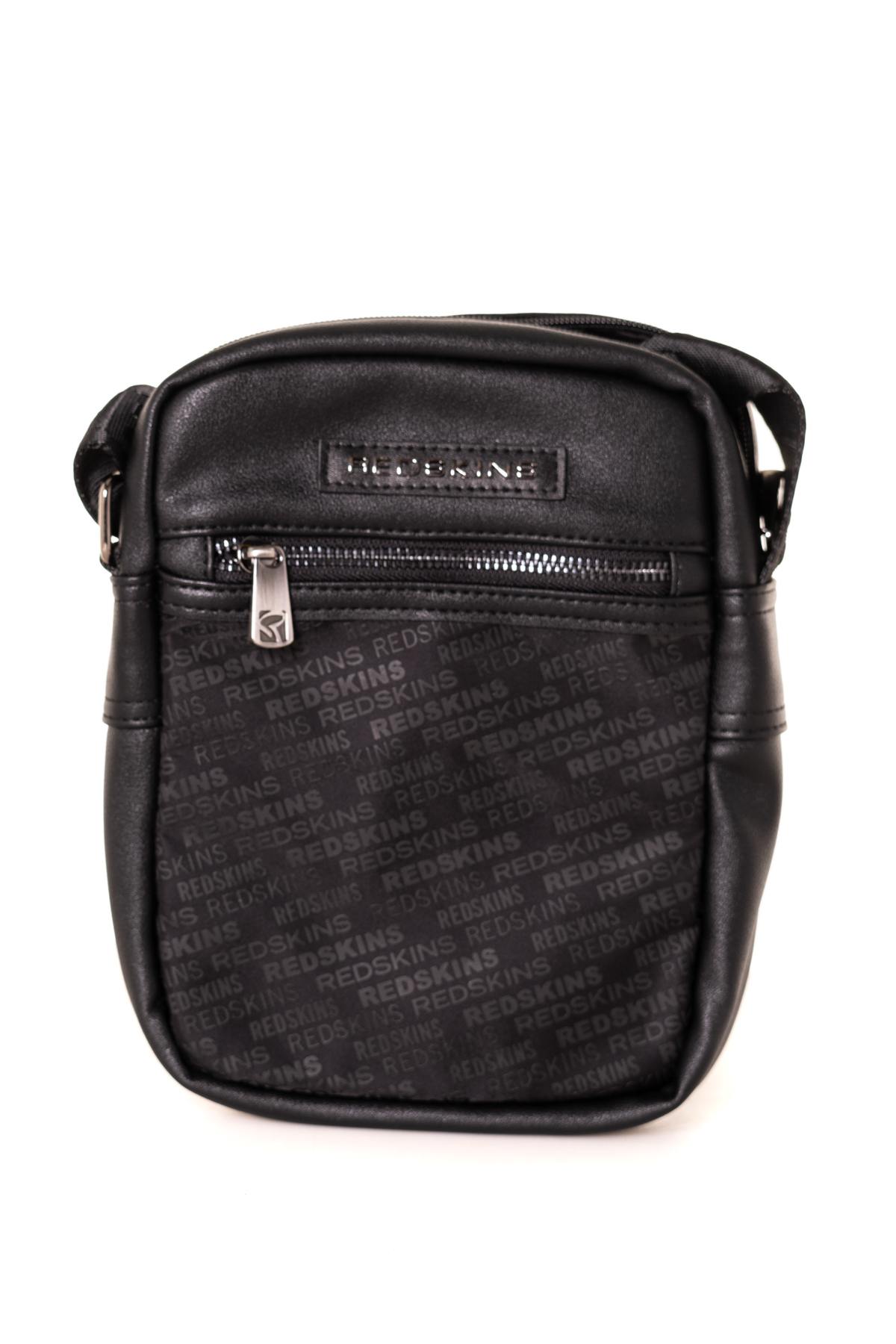 Black bag with pocket and adjustable strap - Image n°1