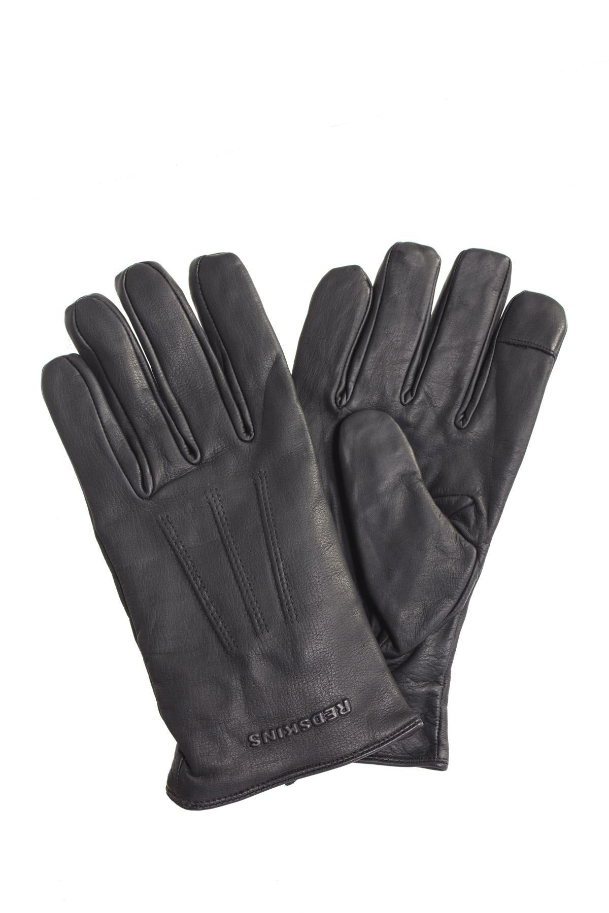 Pair of men's black gloves - Image n°1